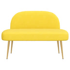 Banco tapizado con respaldo Amarillo claro 110 x 60 x 76 cm