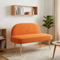 Upholstered bench with backrest Light yellow 110 x 60 x 76 cm