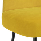 Banco tapizado con respaldo Amarillo 110 x 60 x 76 cm