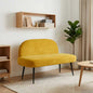 Banco estofado com encosto Amarelo 110 x 60 x 76 cm