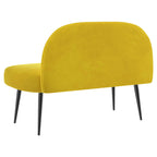 Banco tapizado con respaldo Amarillo 110 x 60 x 76 cm