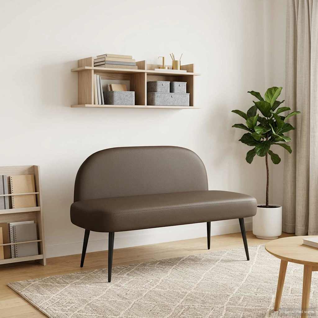 Banco tapizado con respaldo Blanco 110 x 60 x 76 cm
