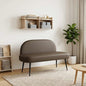 Upholstered bench with backrest White 110 x 60 x 76 cm