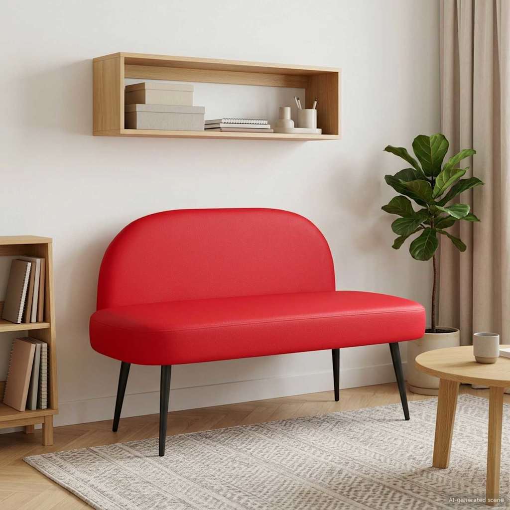 Banco tapizado con respaldo Blanco 110 x 60 x 76 cm
