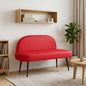 Upholstered bench with backrest White 110 x 60 x 76 cm