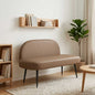 Upholstered bench with backrest White 110 x 60 x 76 cm