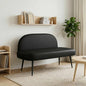 Upholstered bench with backrest White 110 x 60 x 76 cm