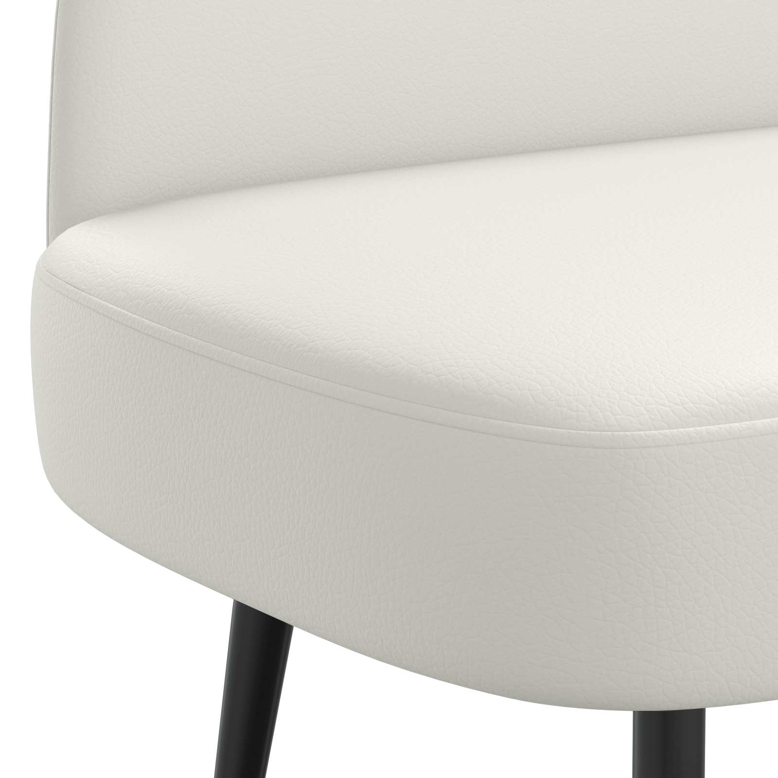 Banco tapizado con respaldo Blanco 110 x 60 x 76 cm