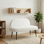 Upholstered bench with backrest White 110 x 60 x 76 cm