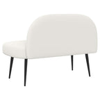 Banco tapizado con respaldo Blanco 110 x 60 x 76 cm