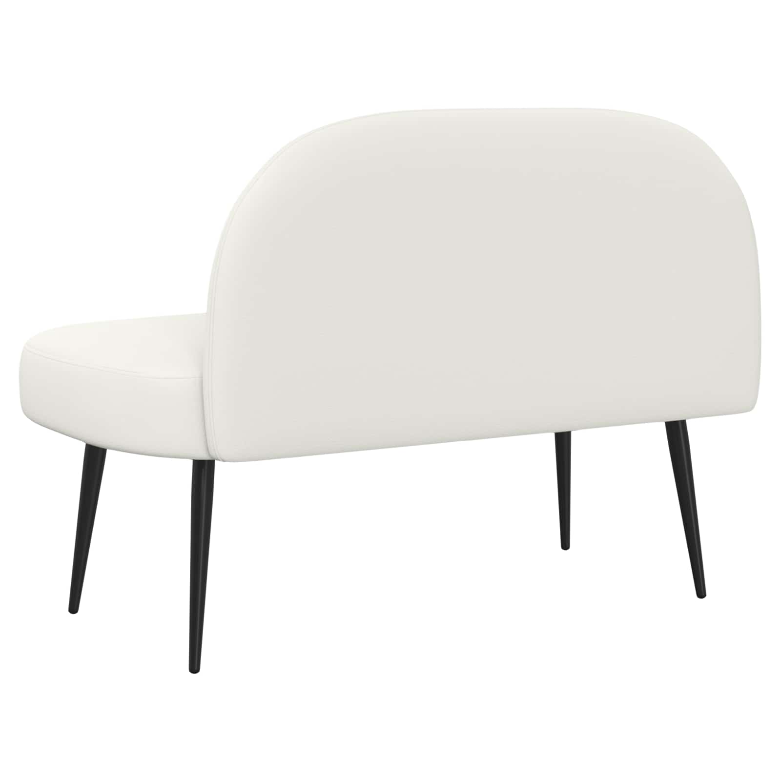 Banco tapizado con respaldo Blanco 110 x 60 x 76 cm