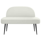 Banco tapizado con respaldo Blanco 110 x 60 x 76 cm