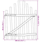 Puerta de cerca arqueada 100 x 120 cm
