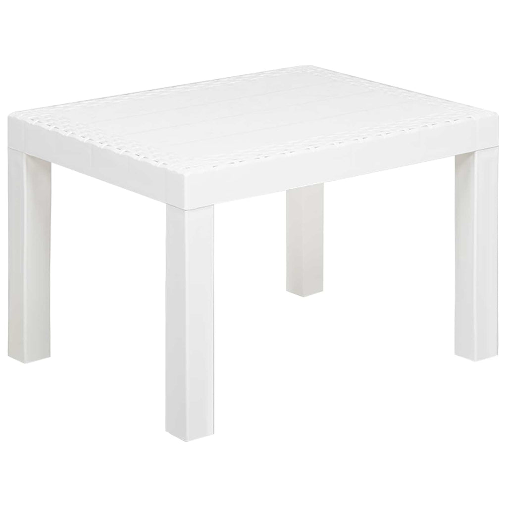 Juego de salón con cojín 3 pcs Blanco PP