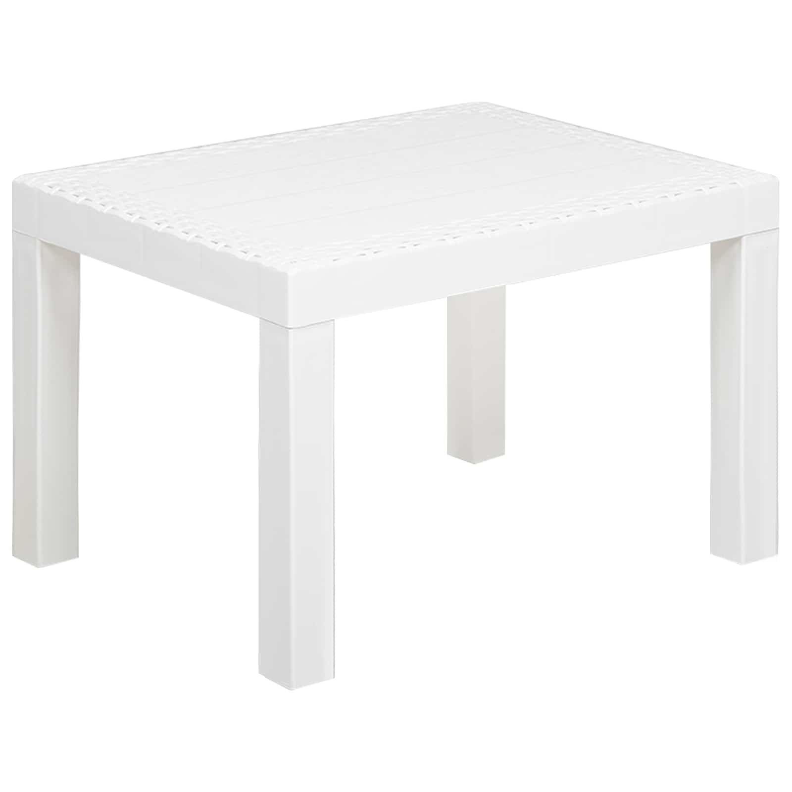 Juego de salón con cojín 3 pcs Blanco PP
