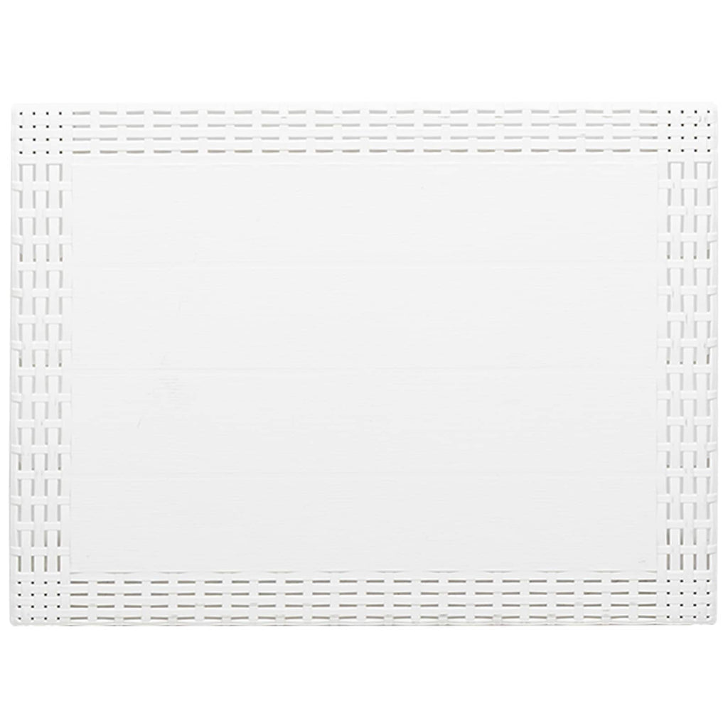 Juego de salón con cojín 3 pcs Blanco PP