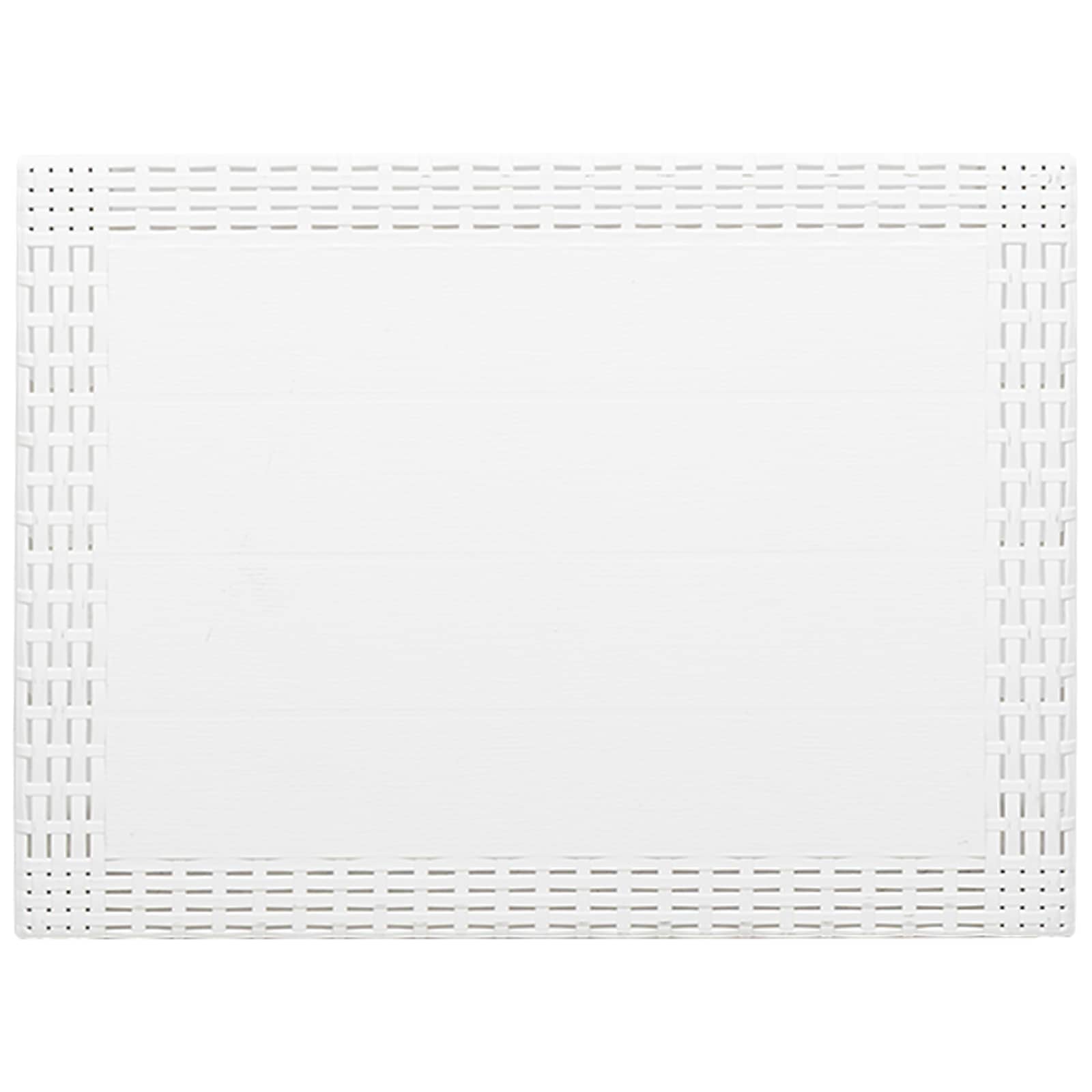 Juego de salón con cojín 3 pcs Blanco PP