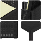 Conjunto de Comedor de Jardín 3 pcs Antracita y Crema PP