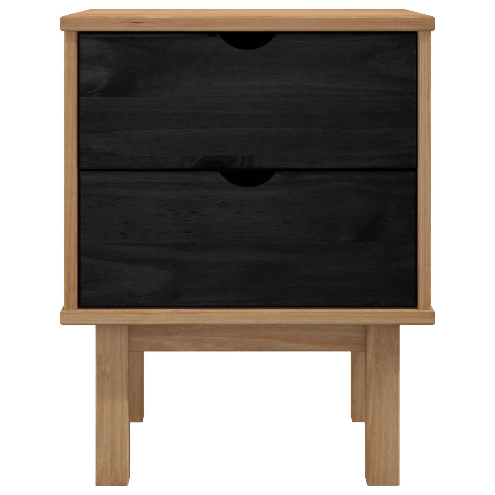 Mesita de Noche OTTA Negro 45 x 39 x 57 cm