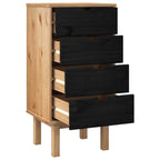 Cajonera OTTA Negro 45 x 39 x 90 cm Madera de Pino Maciza