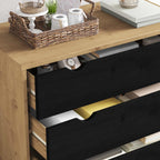 Cajonera OTTA Negro 76,5 x 39,5 x 90 cm Madera de Pino Maciza