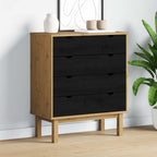 Cajonera OTTA Negro 76,5 x 39,5 x 90 cm Madera de Pino Maciza