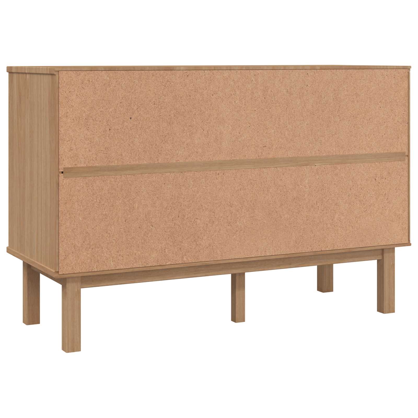 Cajonera OTTA Negro 111 x 43 x 73,5 cm Madera de Pino Maciza