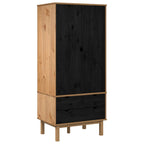 Armario OTTA Negro 76,5 x 53 x 172 cm Madera de Pino Maciza