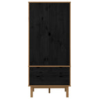 Armario OTTA Negro 76,5 x 53 x 172 cm Madera de Pino Maciza