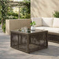 Mesa de Jardim Bege e Preta 55 x 55 x 37 cm