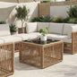 Mesa de Jardim Bege e Preta 55 x 55 x 37 cm