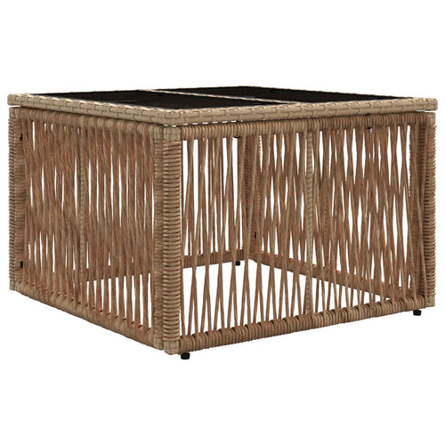 Beige and Black Garden Table 55 x 55 x 37 cm