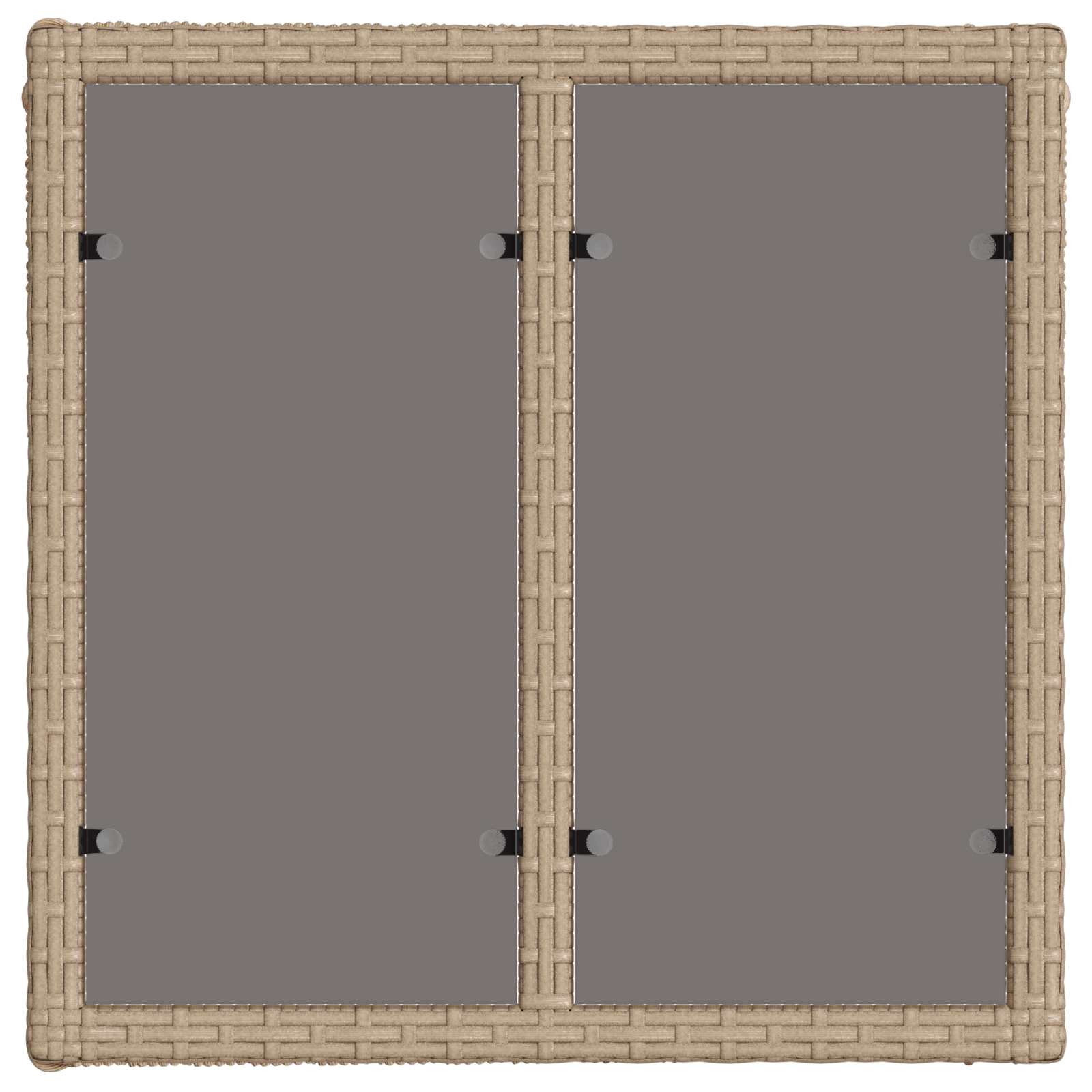 Mesa de Jardín Beige y Negro 55 x 55 x 37 cm