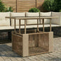 Mesa de Jardín Beige 100 x 55 x 37 cm Rattan PE y Cristal