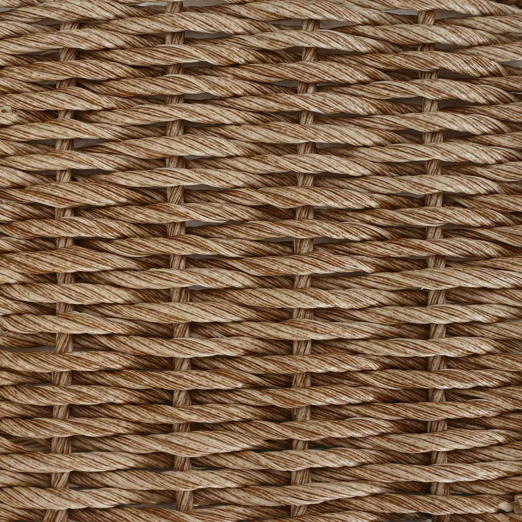 Mesa de Jardín Beige 100 x 55 x 37 cm Rattan PE y Cristal