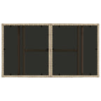 Mesa de Jardín Beige 100 x 55 x 37 cm Rattan PE y Cristal