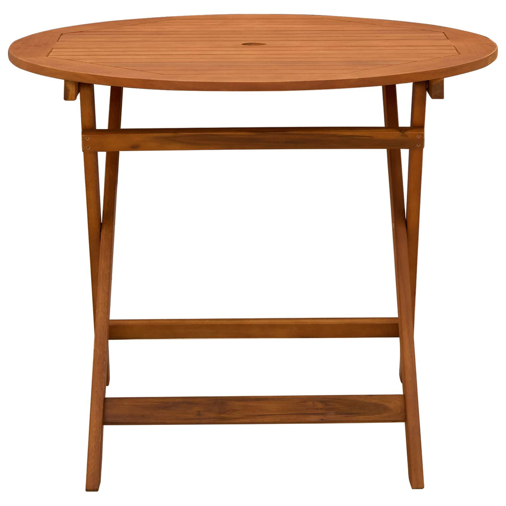 Mesa de jardín plegable Marrón Ø 90 x 75 cm