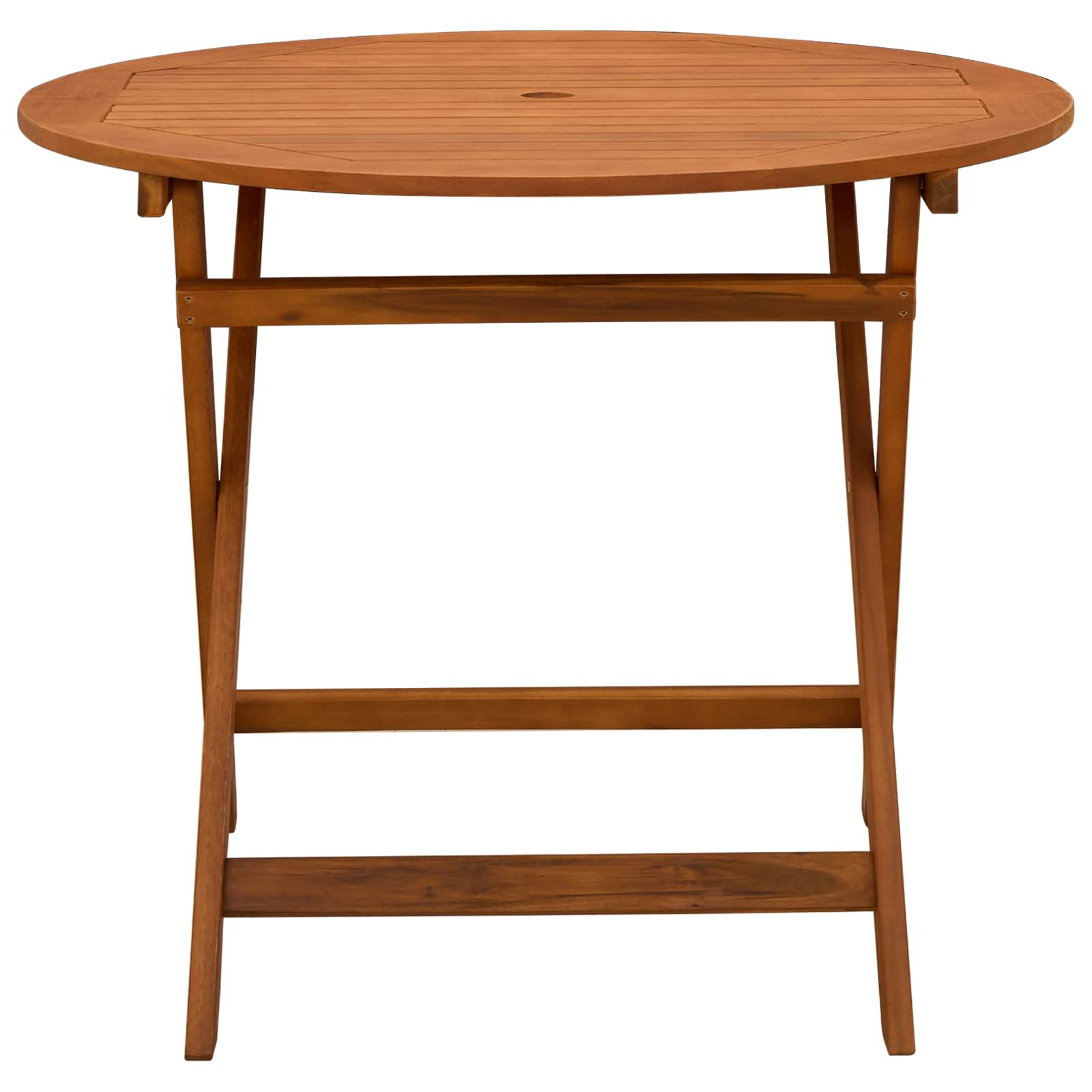 Mesa de jardín plegable Marrón Ø 90 x 75 cm