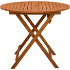 Mesa de jardín plegable Marrón Ø 90 x 75 cm