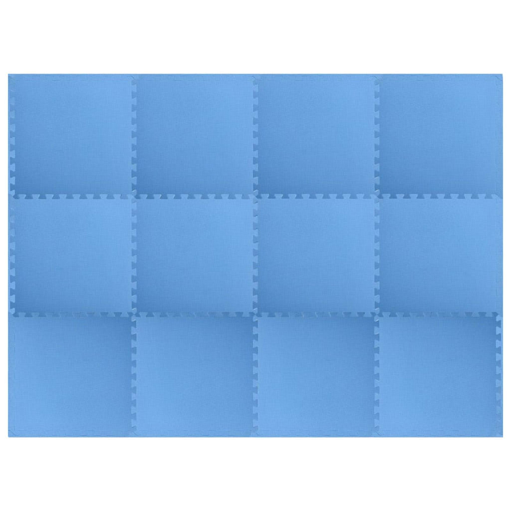 Tapete para piscina 12 pcs Azul 4,32 ㎡ Espuma EVA