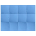 Tapete para piscina 12 pcs Azul 4,32 ㎡ Espuma EVA