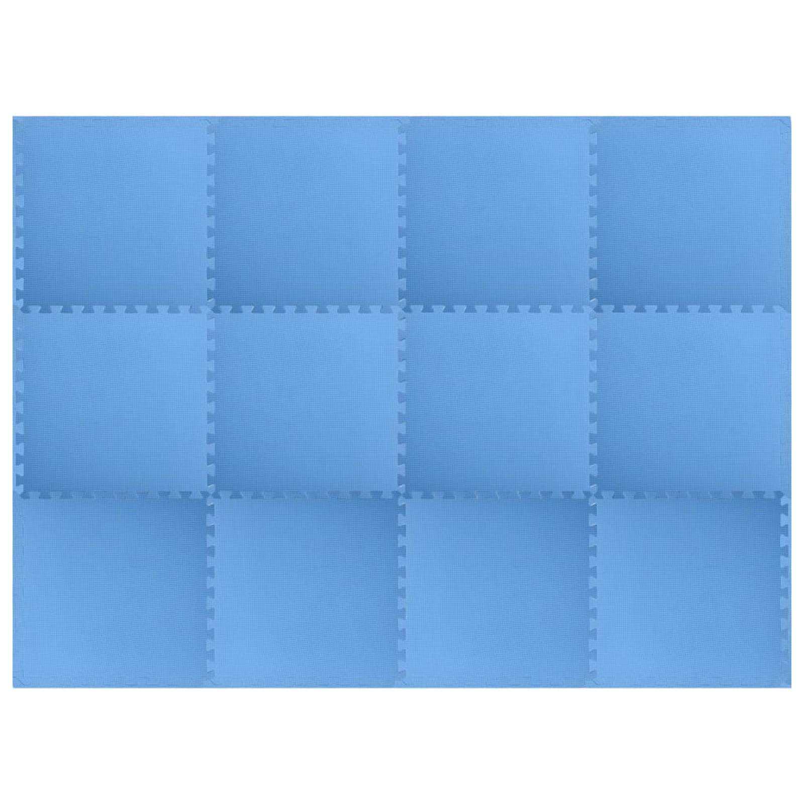 Tapete para piscina 12 pcs Azul 4,32 ㎡ Espuma EVA