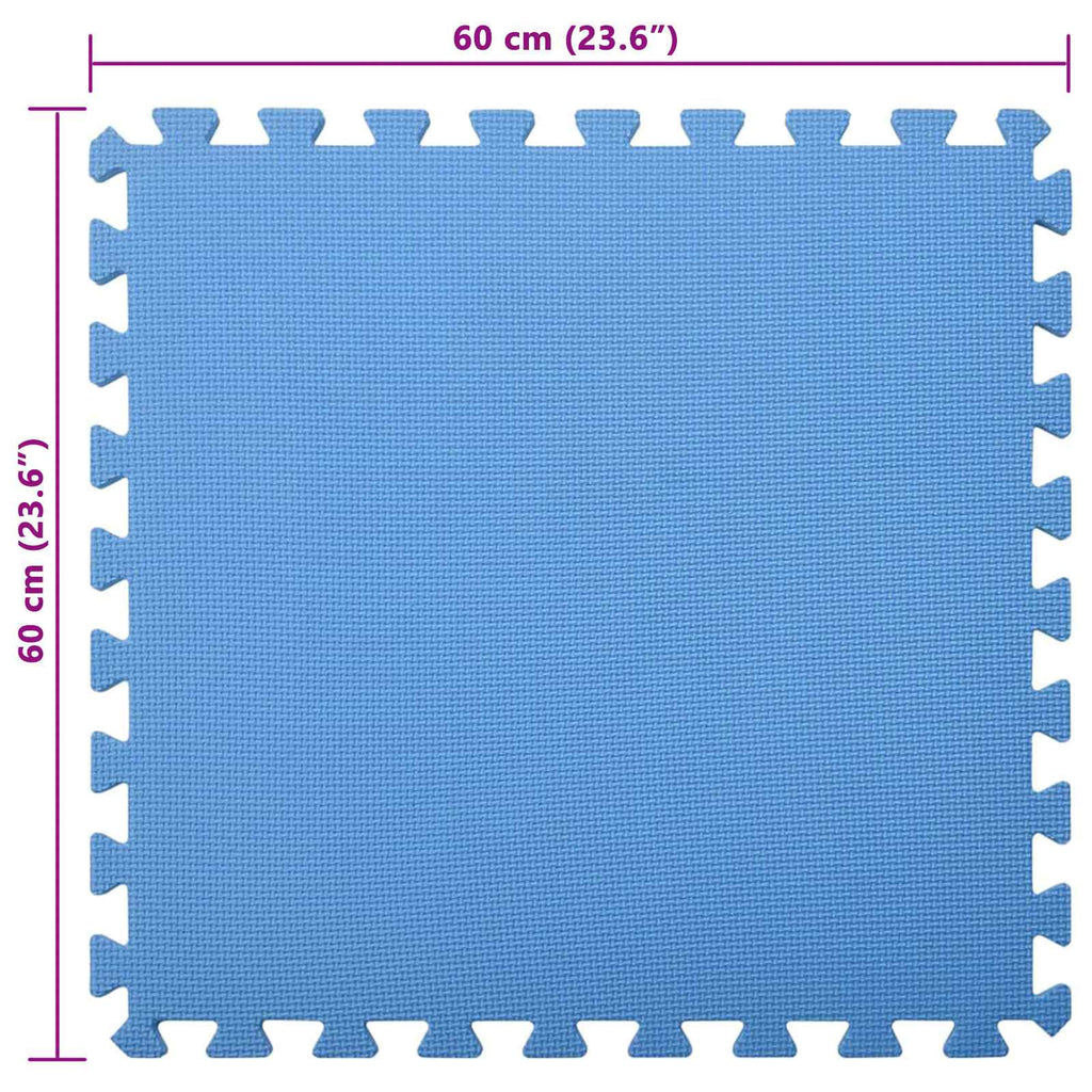 Tapete para piscina 12 pcs Azul 4,32 ㎡ Espuma EVA