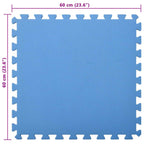 Tapete para piscina 12 pcs Azul 4,32 ㎡ Espuma EVA