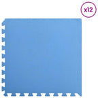 Tapete para piscina 12 pcs Azul 4,32 ㎡ Espuma EVA