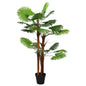 Árbol de palma artificial con hojas verde