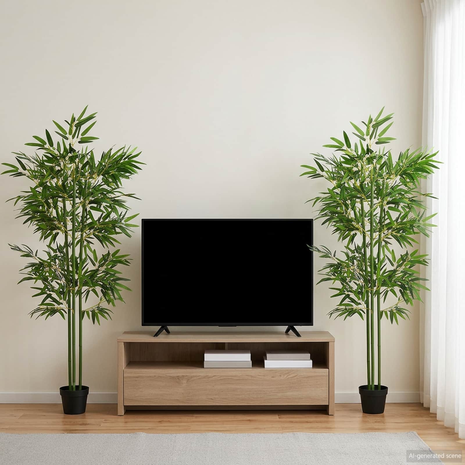 Árbol de Bambú Artificial 2 pcs Verde 45 x 18 x 175 cm