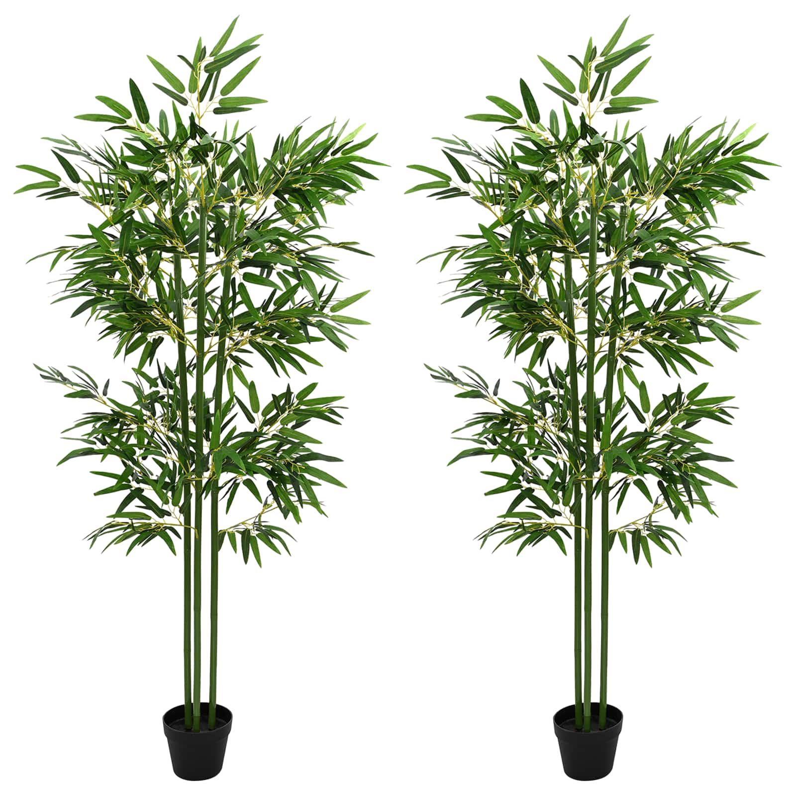Árbol de Bambú Artificial 2 pcs Verde 45 x 18 x 175 cm