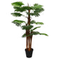 Árbol de palma artificial con hojas verde