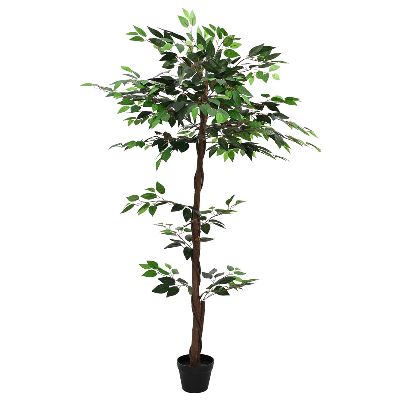 Planta Ficus Artificial Verde 85 x 18 x 160 cm Tela y madera